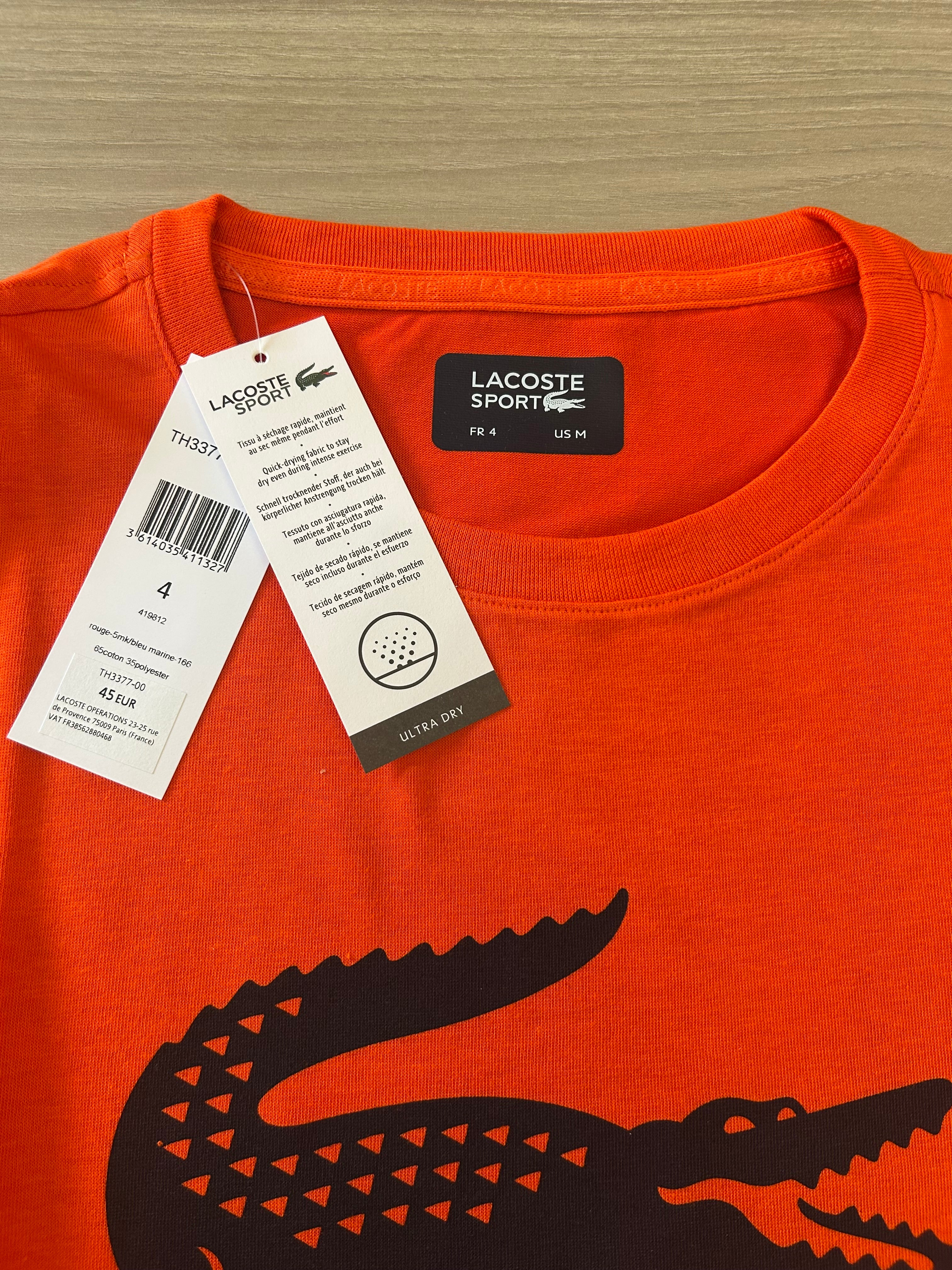 T shirt Lacoste Sport - Arancione